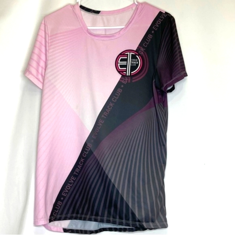 Evolve Track Club Jersey 4 way Stretch moisture‎ management anti-microbial Small